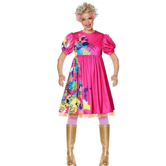 NWT Barbie The Movie Weird Barbie Halloween Costume Dress Womens Medium 8/10 - Picture 1 of 13